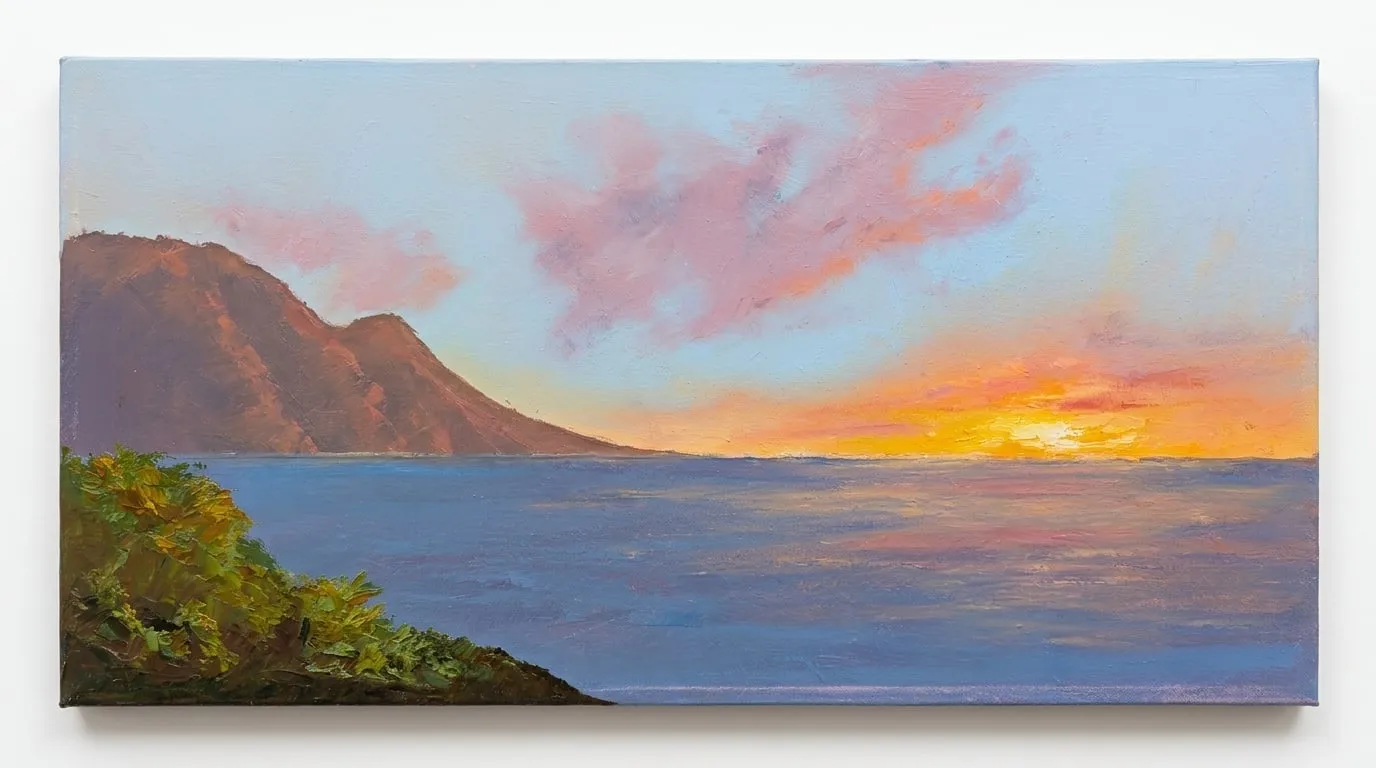 Sunset Passage, oil painting by MJ Costello