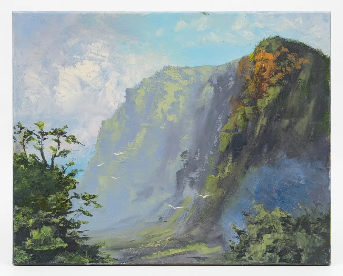 Pali Mist, oil painting by MJ Costello