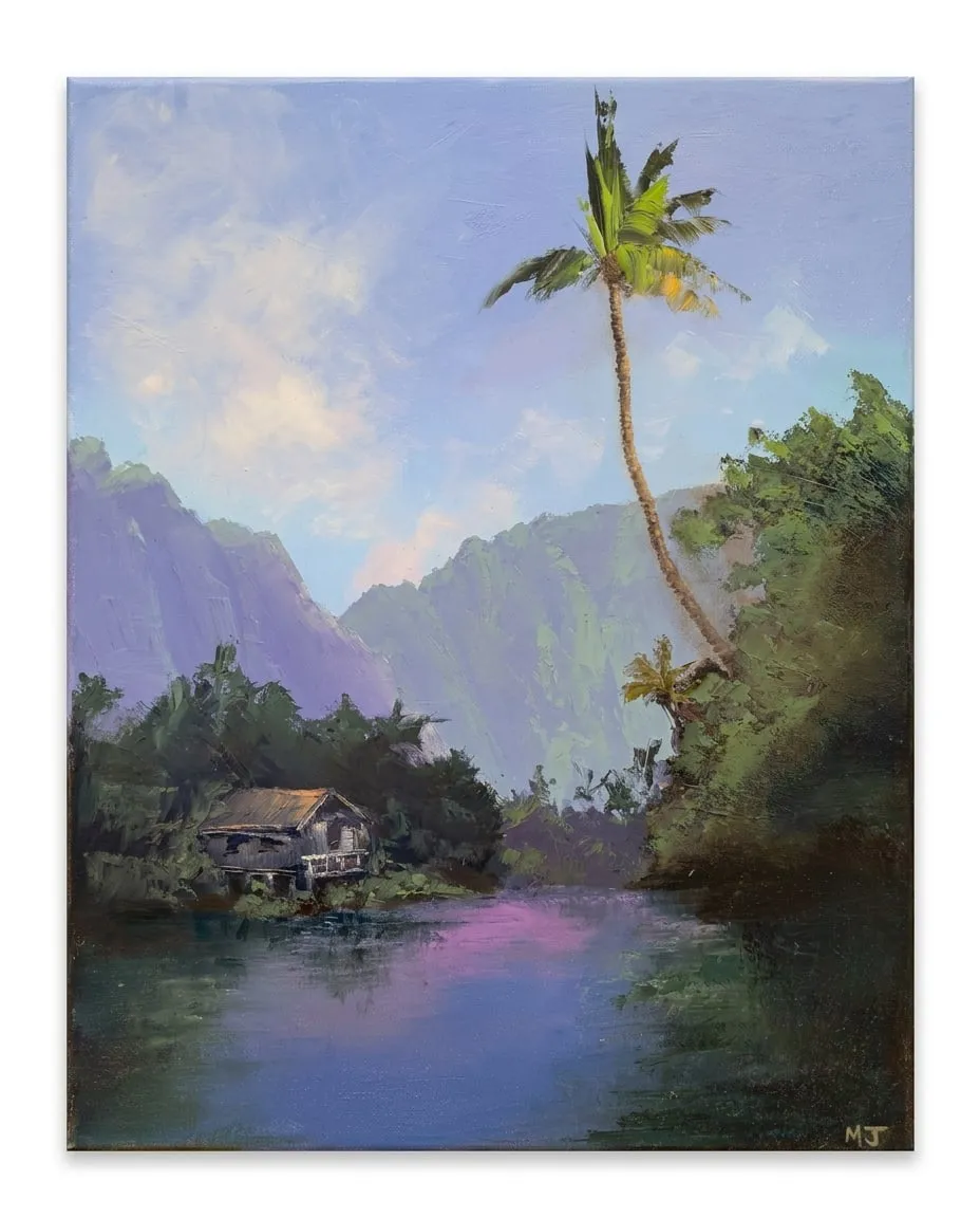 Valley Hideaway, oil painting by MJ Costello