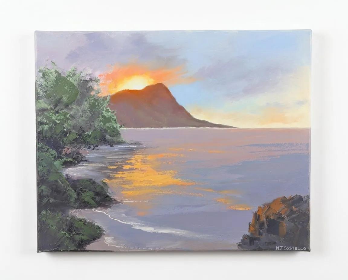 Amber Cove, oil painting by MJ Costello