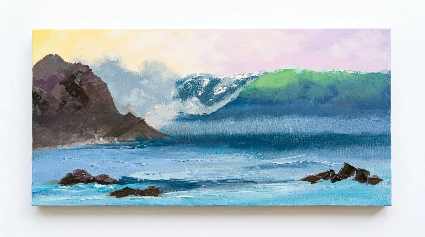 Rolling Swell, oil painting by MJ Costello
