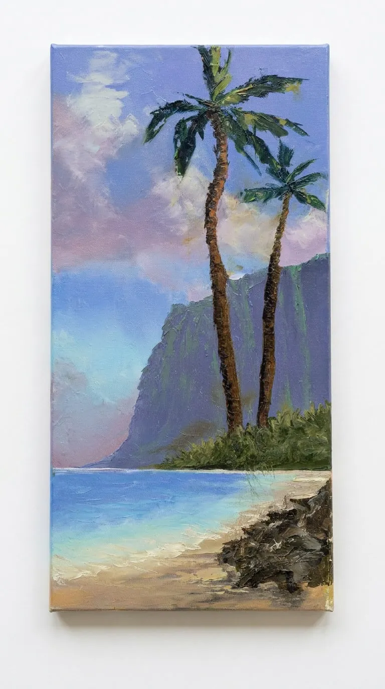 Cliffside, oil painting by MJ Costello