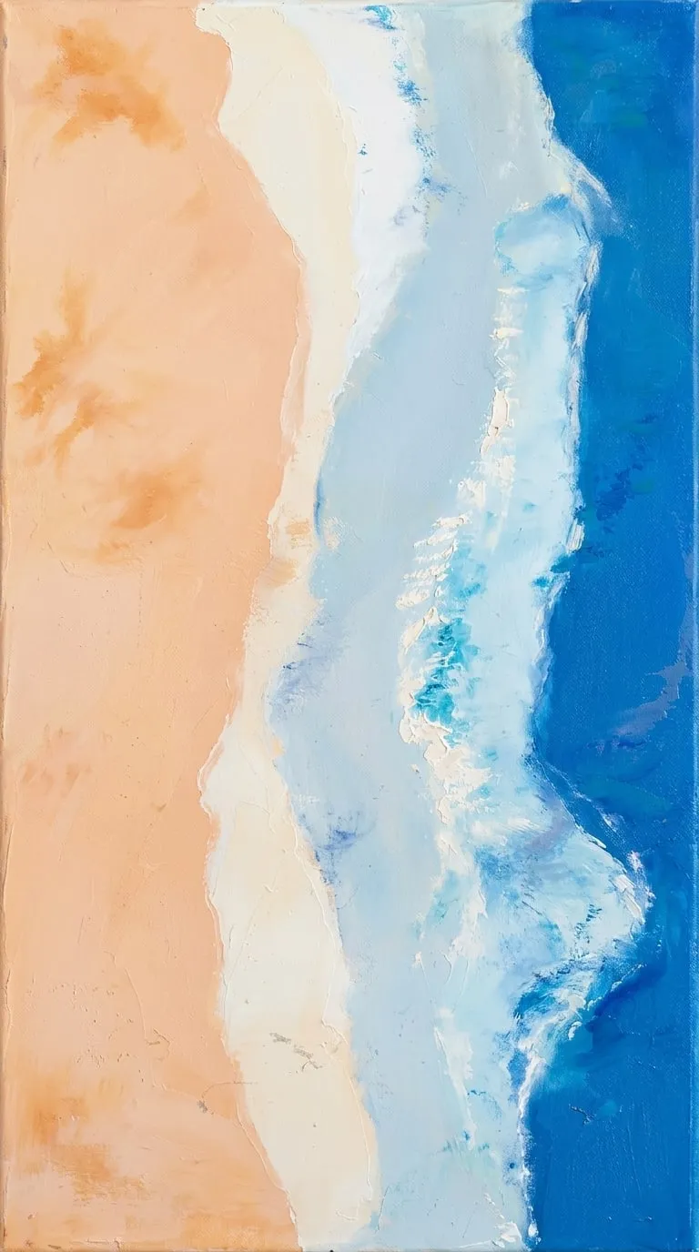 Tideline, oil painting by MJ Costello