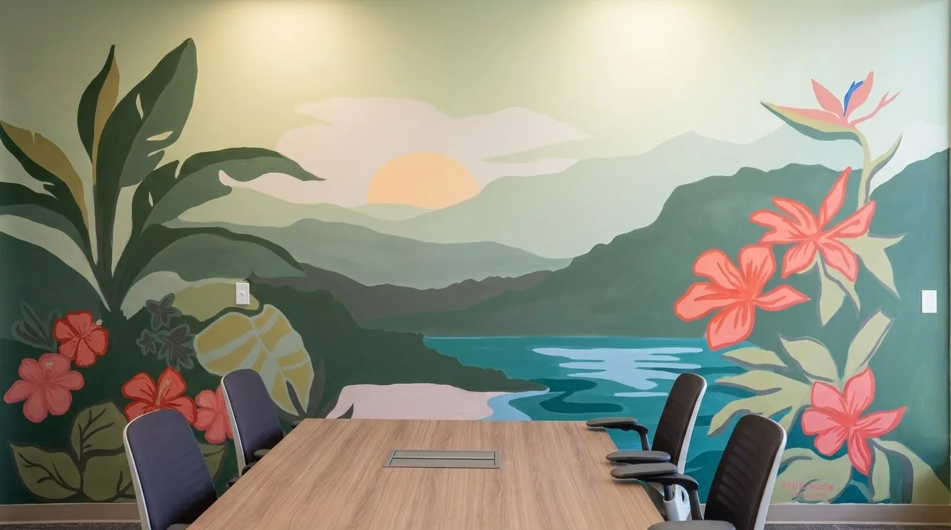 Valley Sunrise, mural by MJ Costello