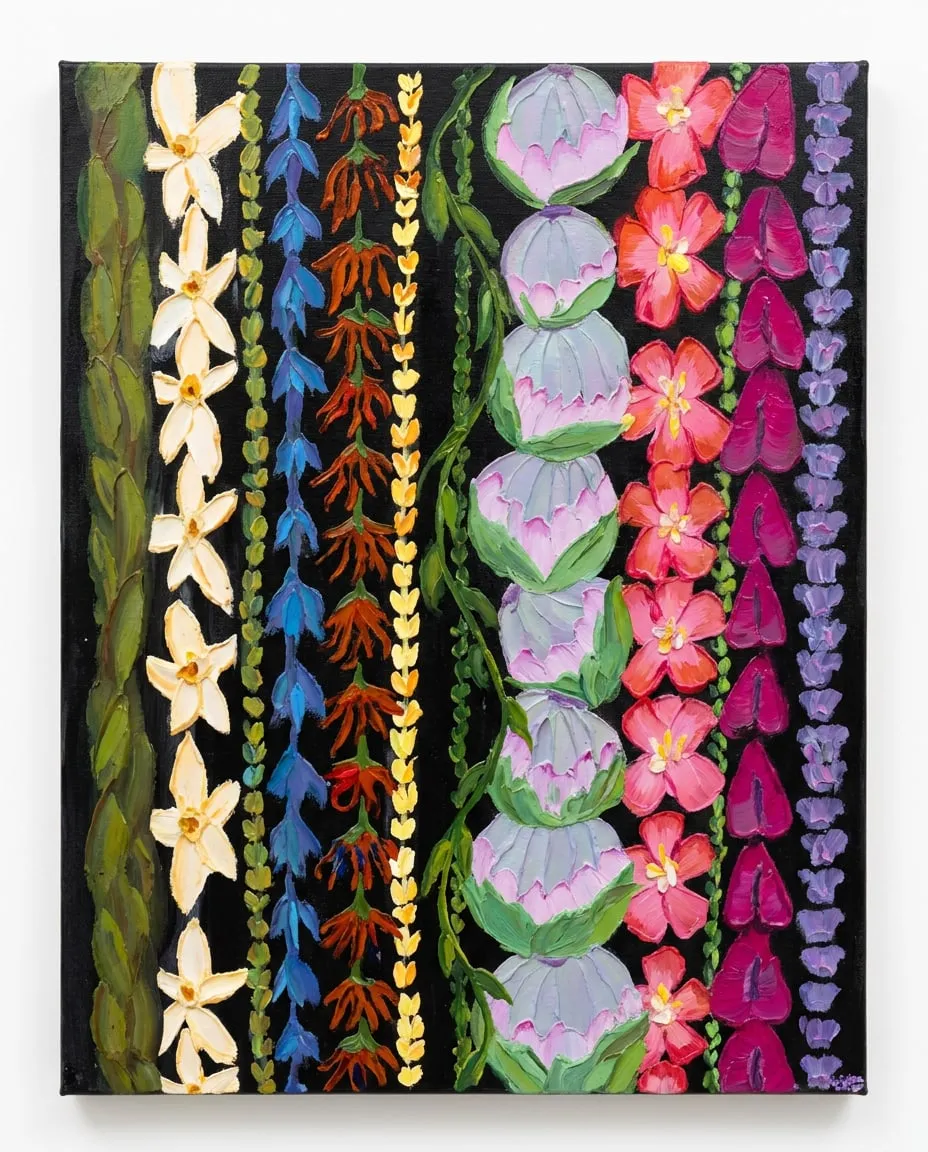 Lei, oil painting by MJ Costello
